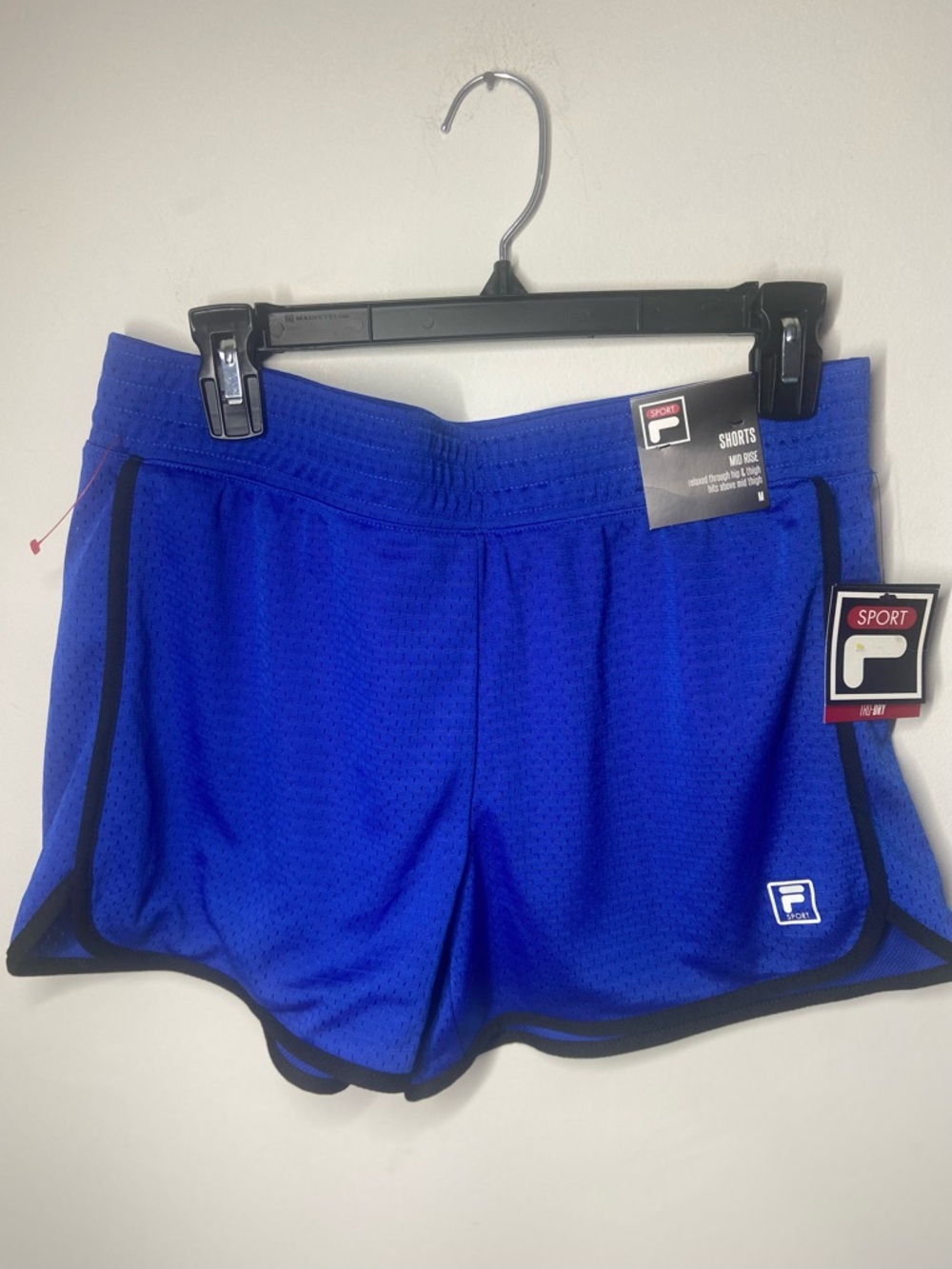 Fila Women's Royal Blue Athletic Mesh Shorts with Black Trim